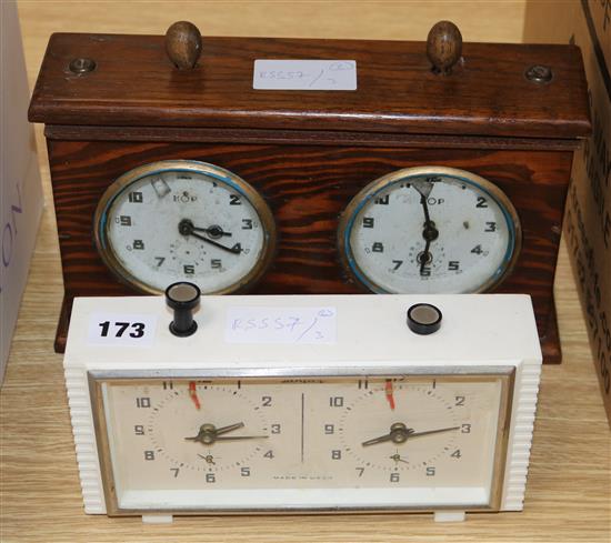 A chess clock and chess timer